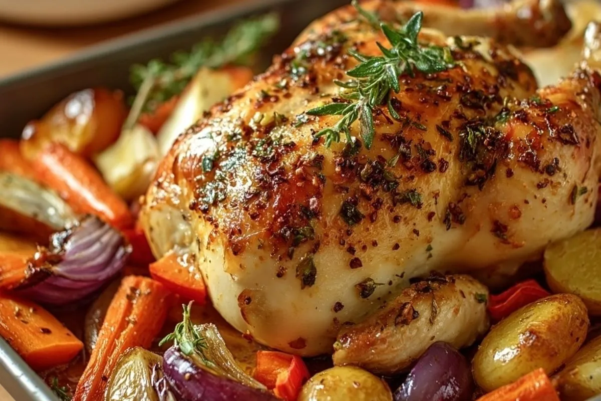 gerostetes-knoblauch-huhnchen-mit-gemuse