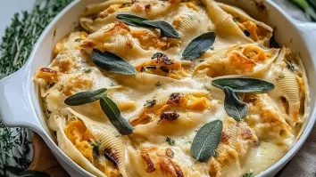 mit-kurbis-und-gouda-gefullte-muschelnudeln-mit-brauner-butter-salbei-alfredo-sose