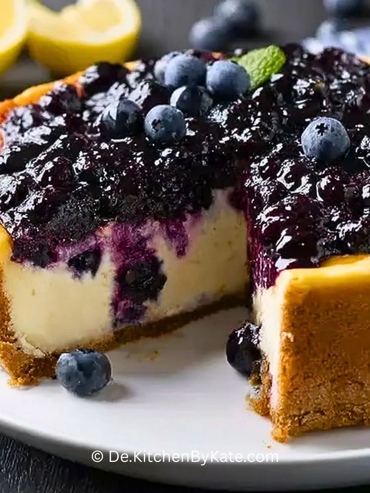 zitronen-blaubeer-kasekuchen